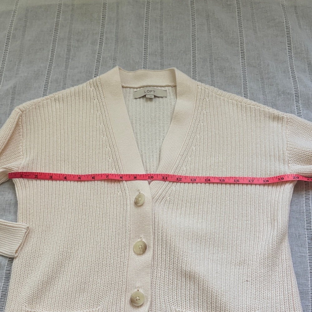 Loft Girlfriend Cream Cardigan Sweater - Picture 10 of 12